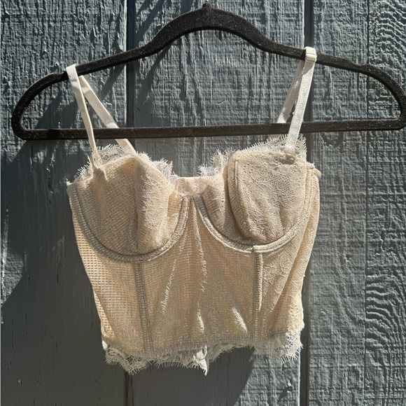 Victoria’s Secret Dream Angels Lined Strapless Metallic Lace Bustier Corset - Picture 5 of 6